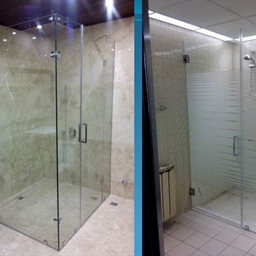 شیشه سورن - دوش شیشه ای حمام با طراحی سندبلاست