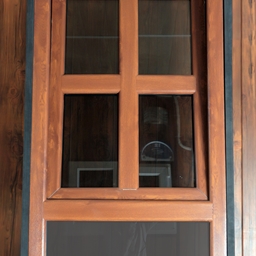 شیشه سورن - پنجره دو جداره با رنگ چوب دو وضعیته